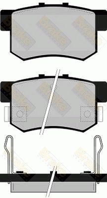 BRAKE ENGINEERING Комплект тормозных колодок, дисковый тормоз PA738